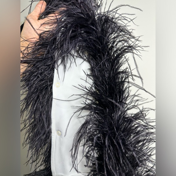 PatBo Halterneck Feather Trim Gown - Picture 10 of 13